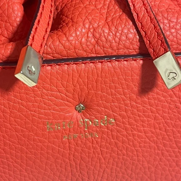 KATE SPADE new Maryanne West Valley Coral Bow Satchel Handbag + Dustbag - Picture 14 of 16